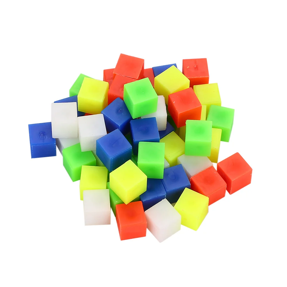 Кубический кирпич счетные кубики сочетающиеся игрушки 5 цветов Abacus 50 шт.
