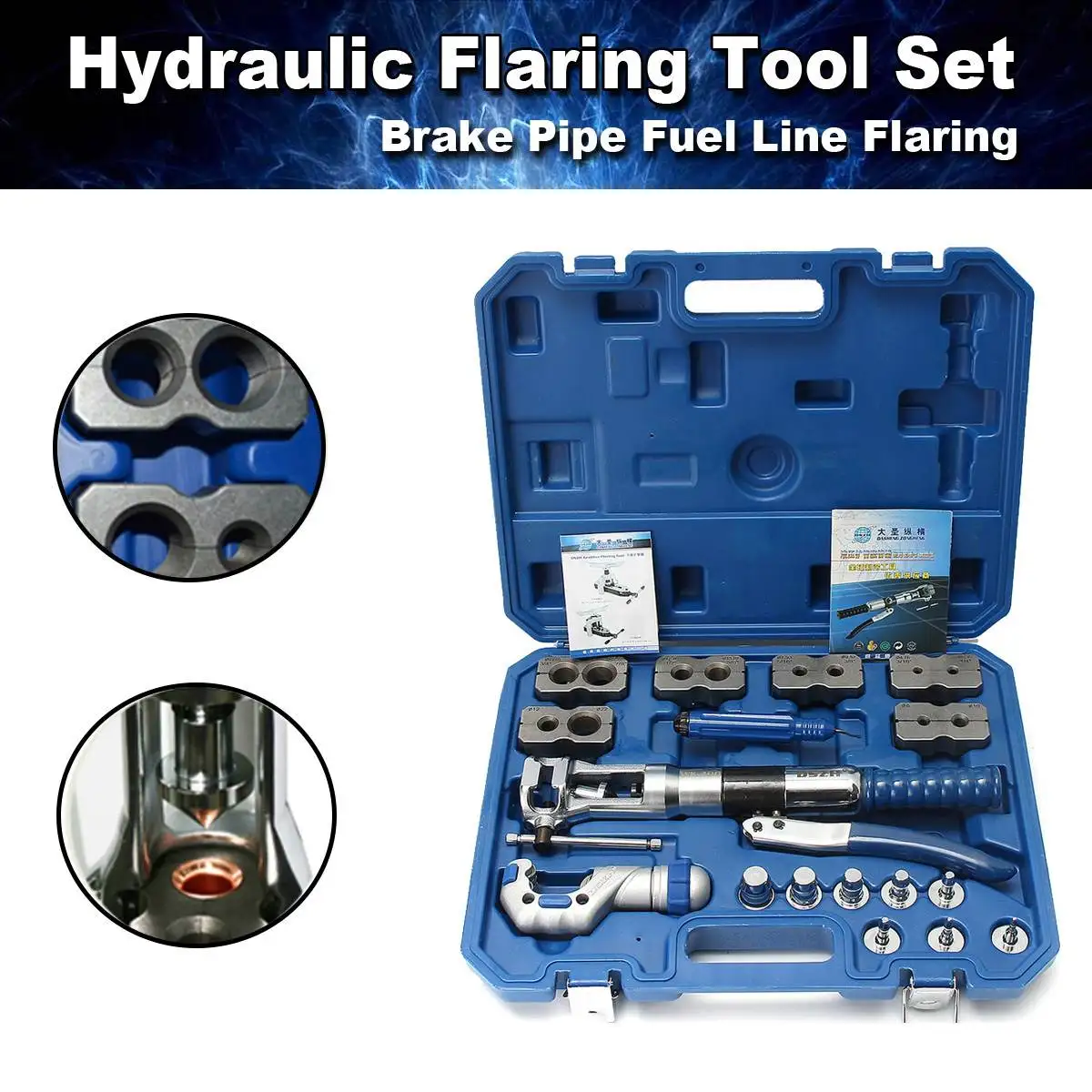 

Hydraulic Pipe Expander Set WK-400 Brake Pipe Fuel Line Flaring Tools KIt Stainless Steel Cup-Shaped Mouth For Cup-Shaped Horn