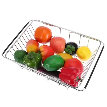 

Multifunctional Stainless Steel Drying Racks Holders Retractable Dish Vegetables Drainer Basket can be put in 7 standard size