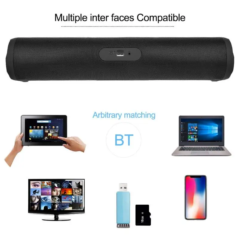 1 шт. Bluetooth колонка 10 Вт с микрофоном|Портативные колонки| |