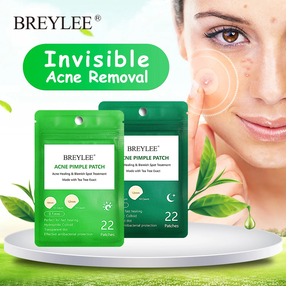 

BREYLEE Acne Pimple Patch Acne Treatment Stickers Pimple Remover Tool Blemish Spot Skin Care Facial Mask Waterproof 22 Patches