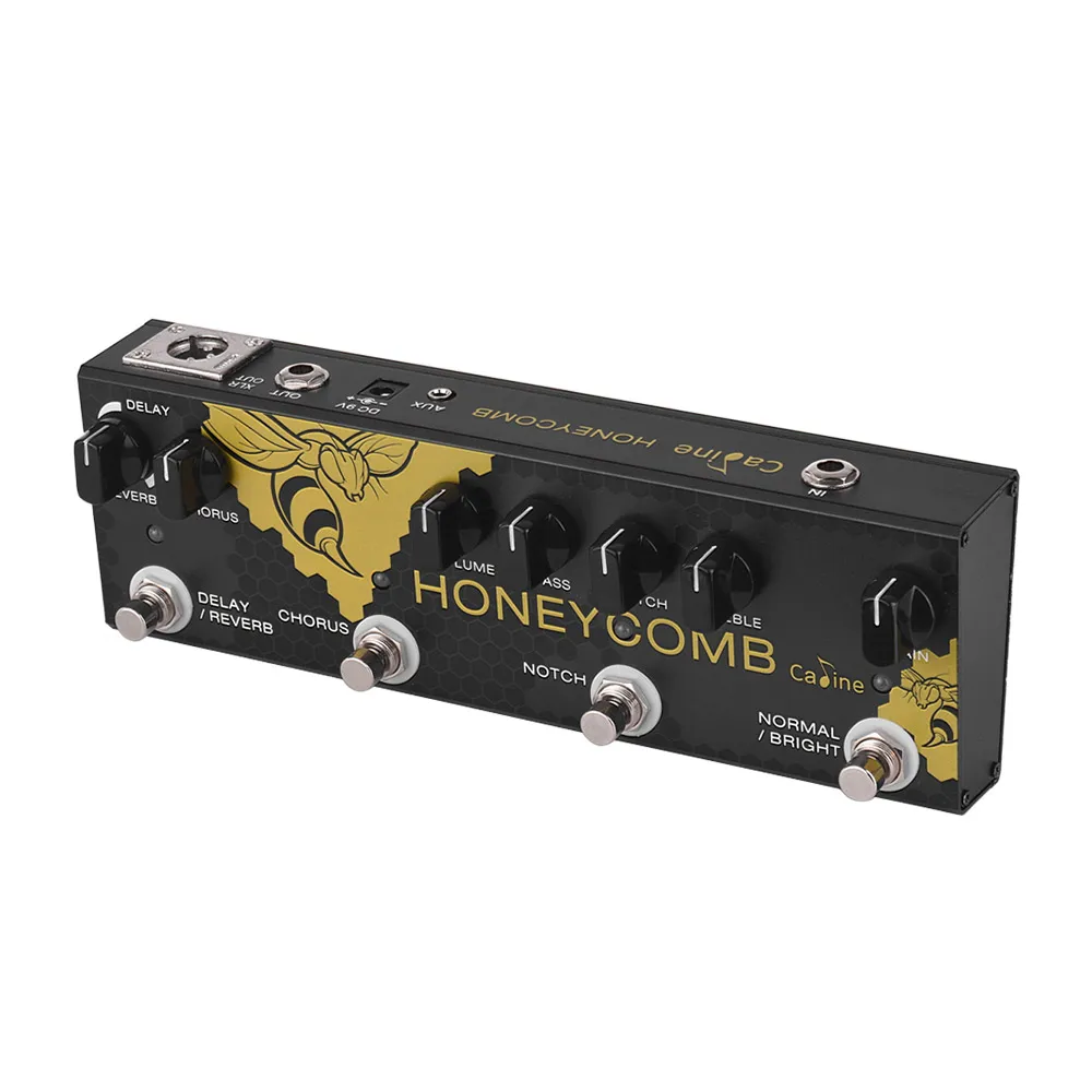 

Caline CP-48 Honey Comb Acoustic Guitar Multieffects Pedal Chorus Delay Reverb Notch Boost EQ Guitar Effects Pedals