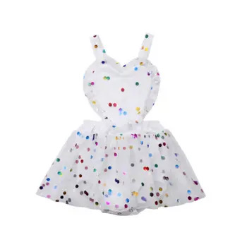 

Pudcoco Newborn Infant Baby Girl Dress Sequin Jumpsuit Tulle Tutu Sleeveless Romper Dress Outfits Sunsuit