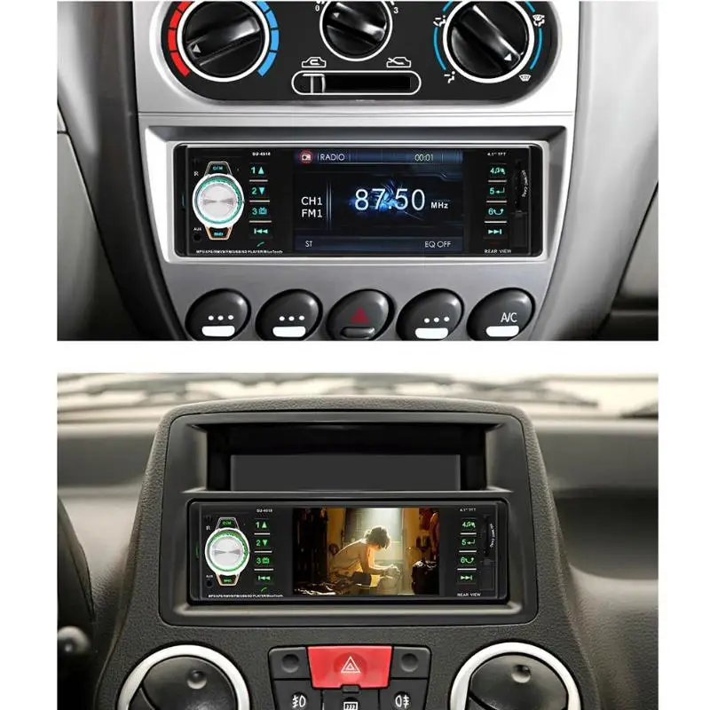 SWM-4018 4in WINCE 1Din In-dash Car Stereo MP5 Player USB FM Radio Bluetooth Head Unit Aux Input Receiver With/No Camera