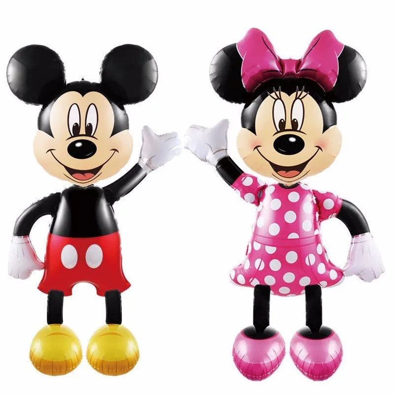 

1pc 175cm Large Minnie and Mickey Balloons Happy Birthday Party Decoration Kids Babyshower Boy Helium Foil Ballons Girl's Toy