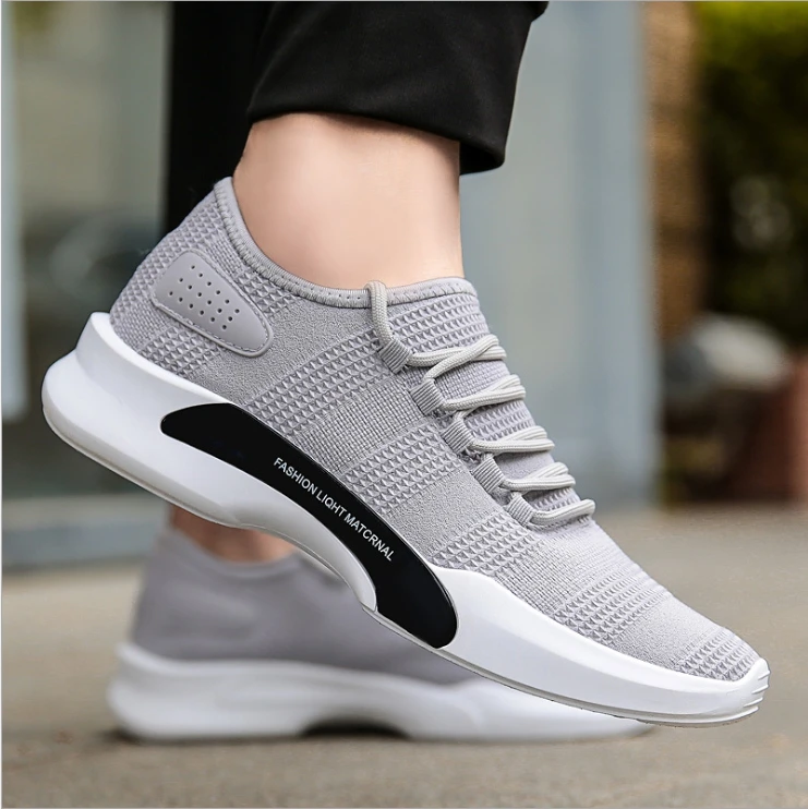 

Men Casual Shoes Spring Breathable Fashion Men Shoes Lace Up Mesh Flats Black Gray White Men Sneakers 2018 Tenis Masculino Adult