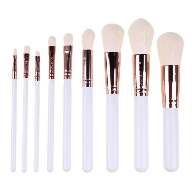 

9 pcs White Makeup Brushes Set Foundation Powder Eye Shadow Eyelash Contour Concealer Blush Tool Pincel Maquiagem