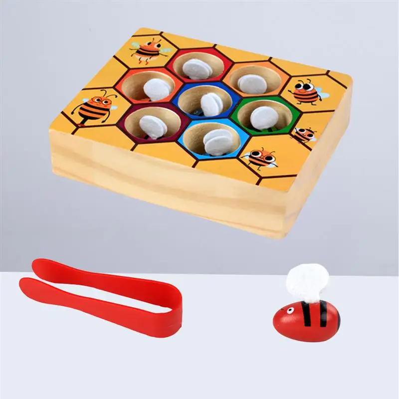 Доска для пчел, деревянная игрушка для обучения Монтессори, Игрушки для раннего образования, подарок для обучения ребенка