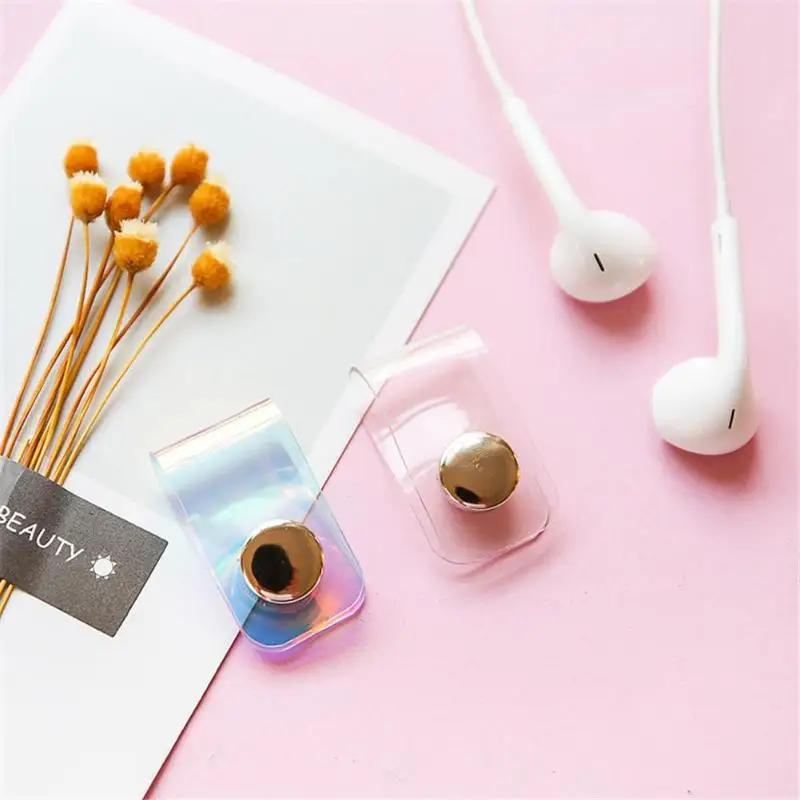 

Universal Line Storage Clip Laser Snap Button Winder Portable Earphone Data Cable Storage Buckle Organizer Portable Storage