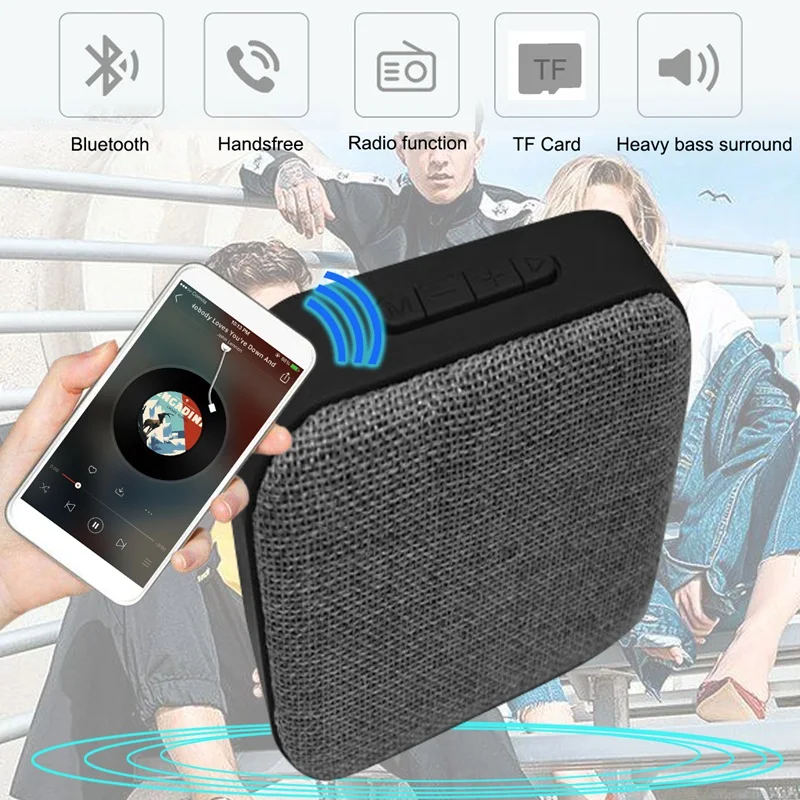 T3 ткань bluetooth динамик беспроводной мини карта USB зарядка портативный