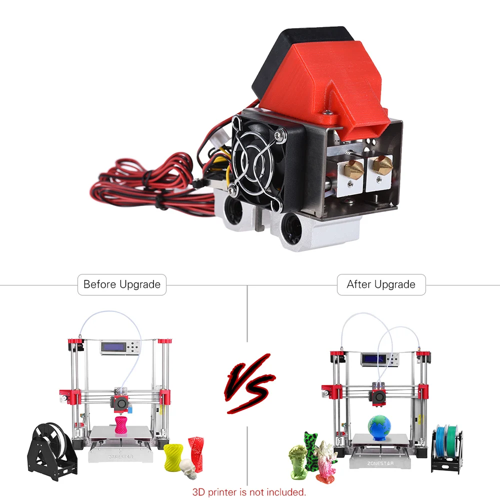 

Upgrade Dual Extruder Parts for ZONESTAR 3D Printer DIY Kit P802Q Two Color Printing