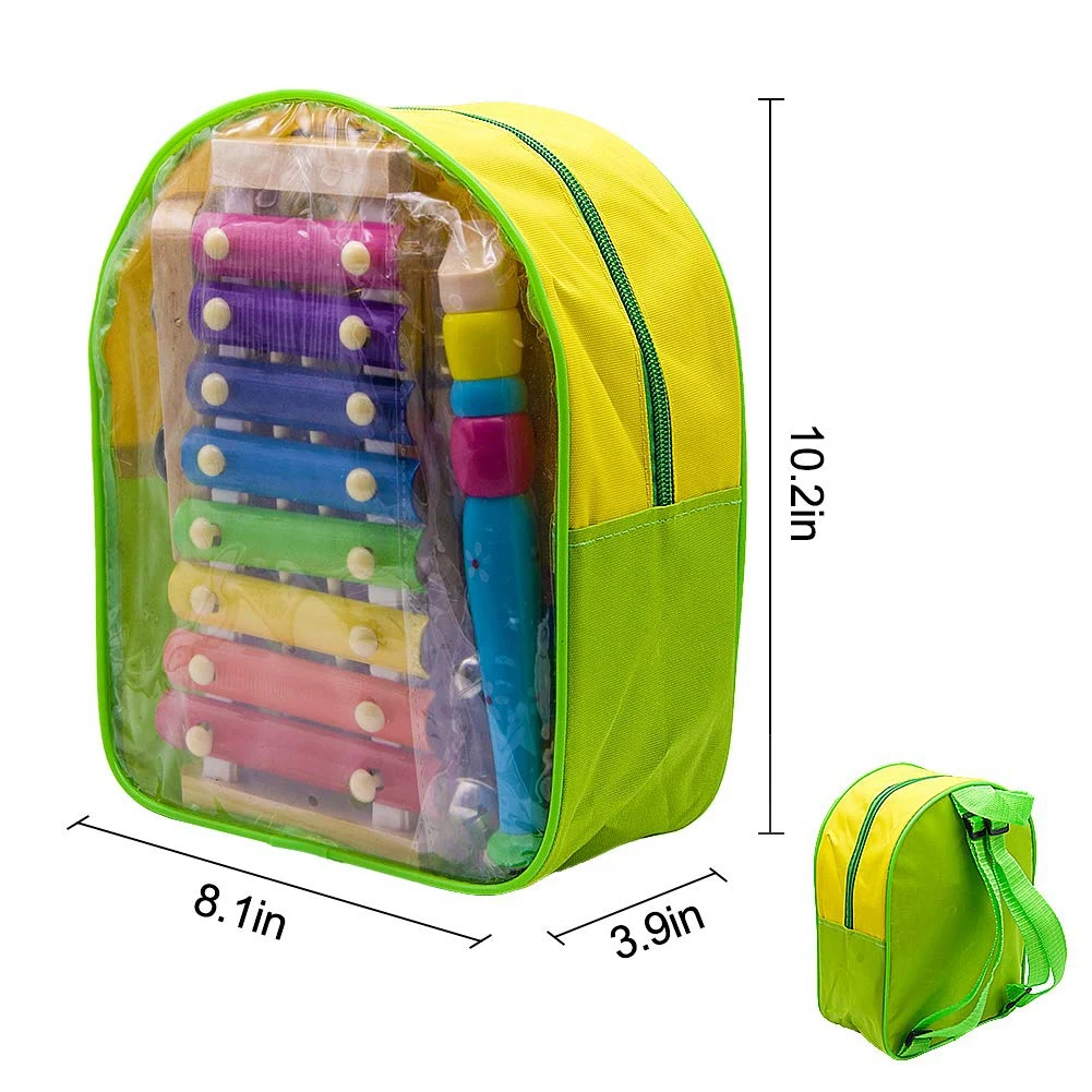 Детские музыкальные инструменты, 15 видов 23 шт. деревянные перкуссионные ксилофон игрушки для мальчиков и девочек дошкольного образования с хранения ба