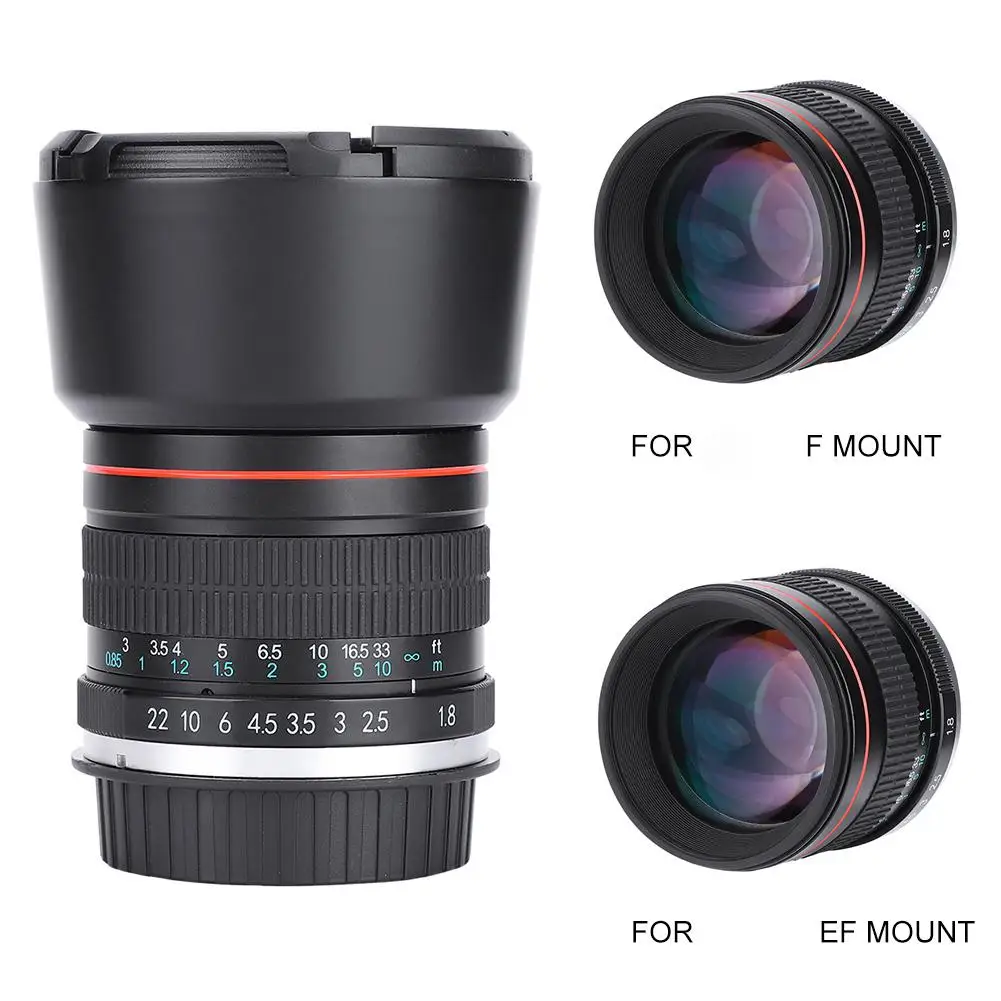 

85mm F1.8 Medium Telephoto Manual Focus Full Frame Prime Lens adjustable large aperture for DSLR Cameras