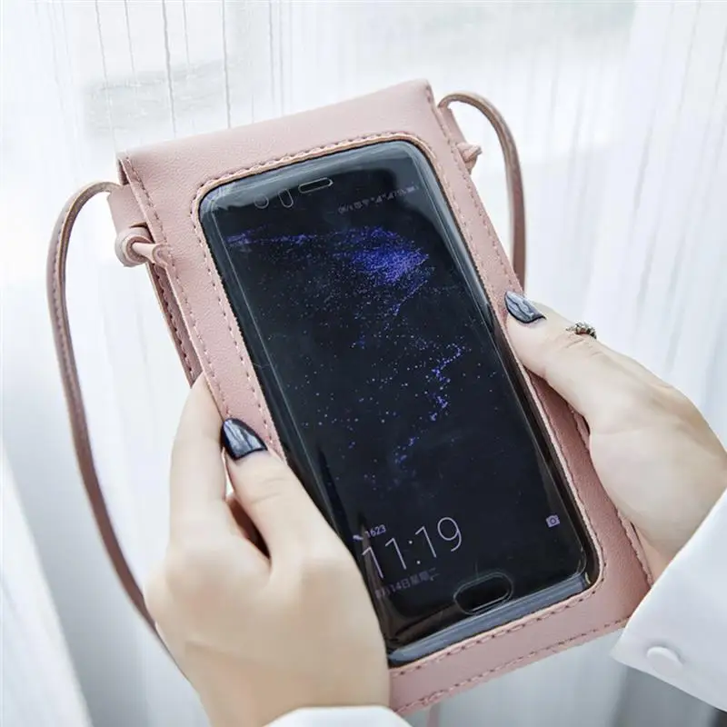 

Portable Small Cellphone Bag For Girls Ladies Fashion Hollow Out Design PVC and PU Leather Crossbody Bag Female Mini Bag