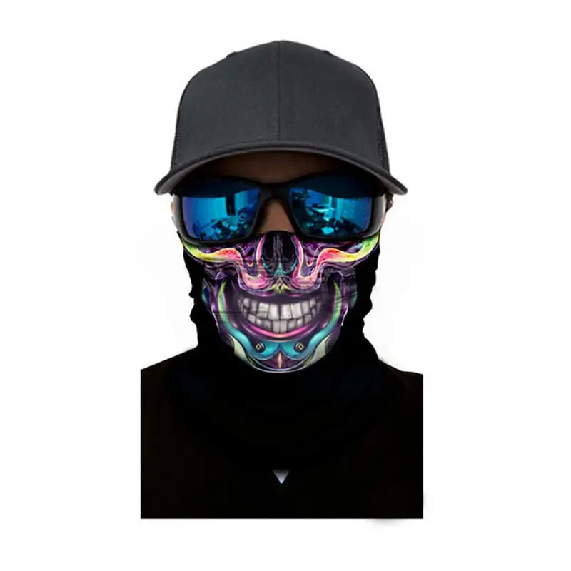 

3D Seamless Cool Skeleton Head Headband Face Mask Head Bandana Shield Headband Headwear Bandana Men Bicycle