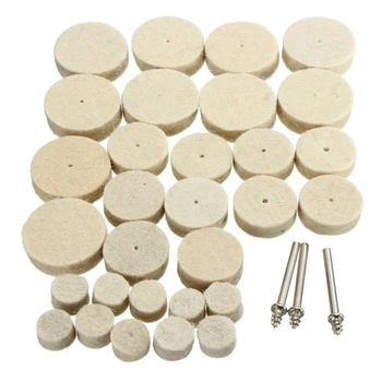 

33Pcs Soft Felt Polishing Buffing Wheel Mixed Accessory for Rotary Tool