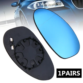

Mayitr 1Pair Door Mirror Glass Heated Blue Glass Front Left & Right Side Mirrors Universal For BMW 3-Series E82 E90 E91 E92 E46