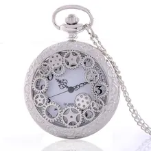 IBEINA винтажный дизайн стимпанк карманные часы кварцевые кулон ожерелье мужские ретро подарок