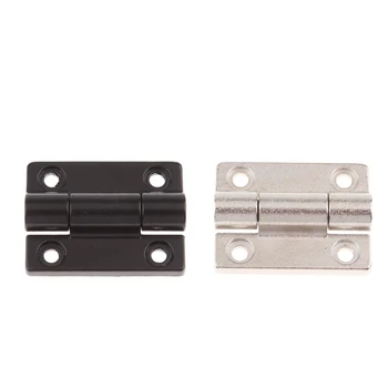 

Black + Silver Adjustable Torque Position Control Hinges - Zink Alloy - 45 X 34 Mm
