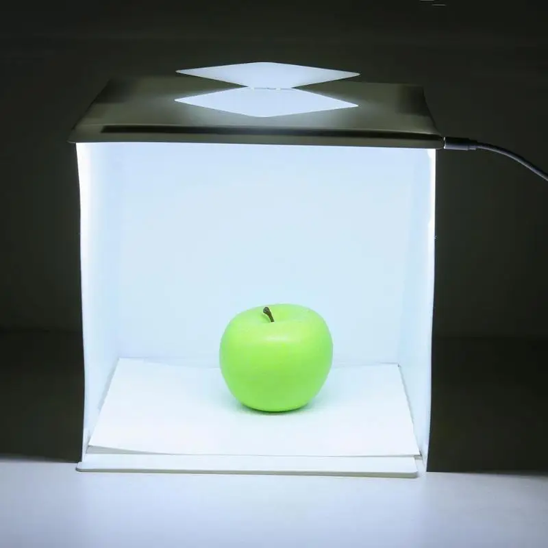 

Mini Folding Lightbox Photography Photo Studio Softbox USB LED Strip Light Soft Box Photo Background Kit Light Box w/LED Light