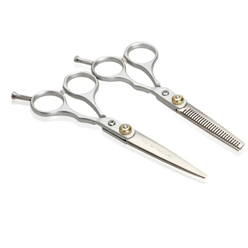 

2pcs Salon Professional Hairdressing Scissors Hair Cutting Scissor Thinning Shears Set Stainless Steel Hair Scissors