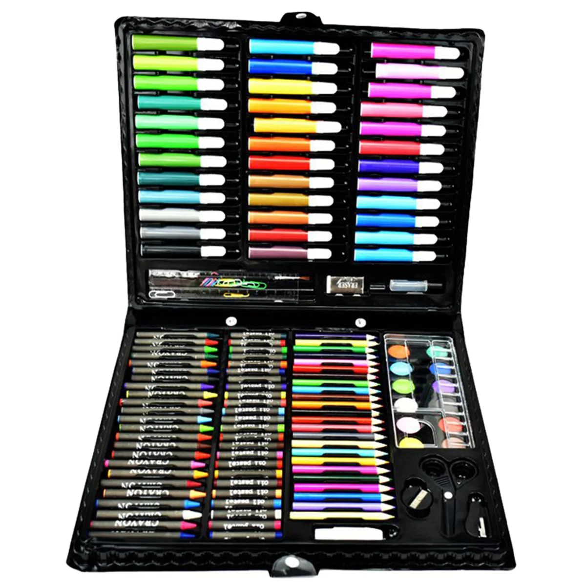 

PPYY NEW -Deluxe Art Set,150Pcs Children'S Drawing Painting Sketching Tools Set Watercolor Pen Crayon Oil Pastel Paint Brush D