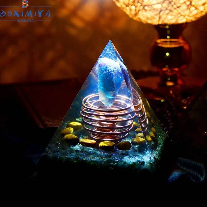 

Orgonita Piramide High Frequency High Energy Aura Spiritual Orgonite Energy Tower Magic Stone Aogen Crystal Chakra Top Wheel