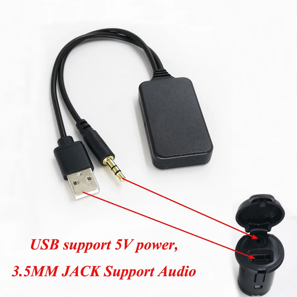 

Biurlink Car Bluetooth Receiver Media Audio Input AUX USB Wireless Bluetooth Music Adapter For Citroen C2 C4 C5