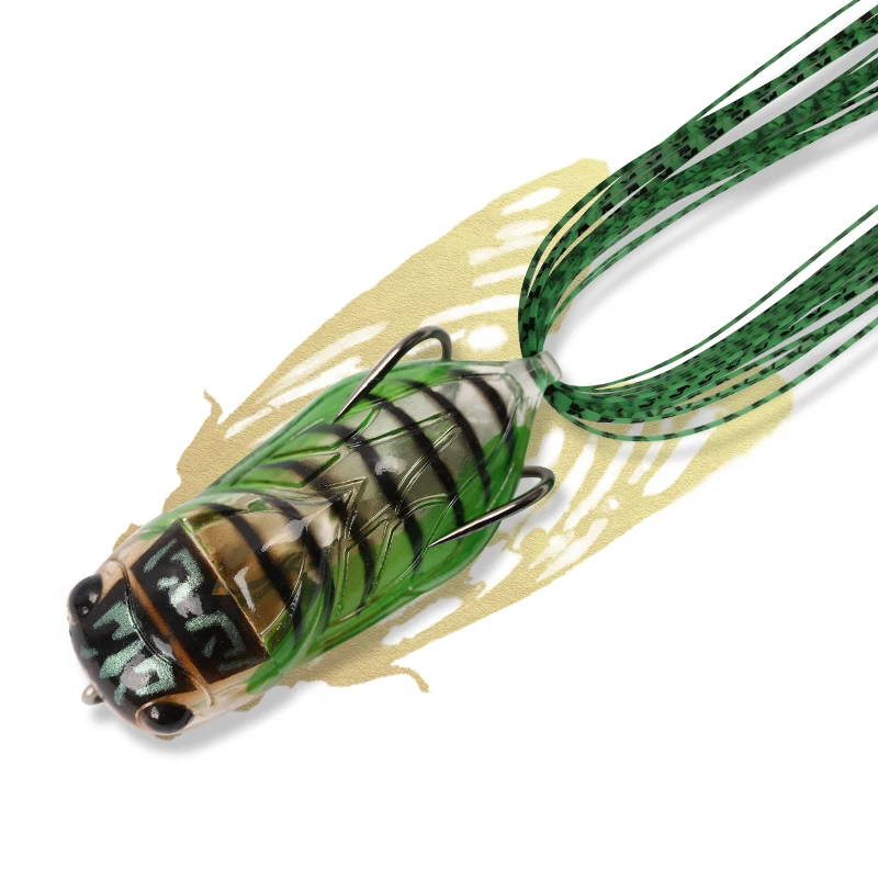 TSURINOYA лягушка LY21 Cicada Froggy 15,5 г 65 мм искусственная мягкая Поппер приманка для рыбной ловли Topwater лягушки приманки Snakehead
