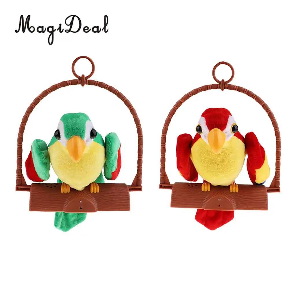 

Imitates Recording Repeat Parrot Talk Parrot Bird Repeat Everything You say, Children's Gifts Electric Plush Educational Toy