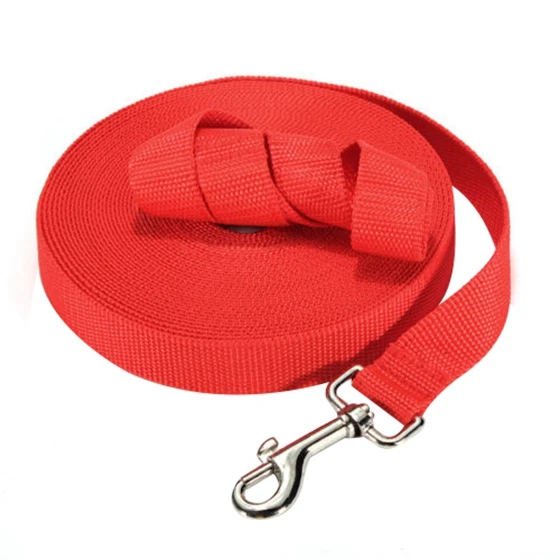 

100ft 30.5 Meters Long Pet Dog Horse Training Leads Lunge Webbing Lead Rope Red Polypropylene