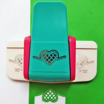

Large Fancy Border Embossing Hole Punch Scrapbooking Machine Handmade Edge Device Paper Cutter Furador Eva DIY Heart Puncher