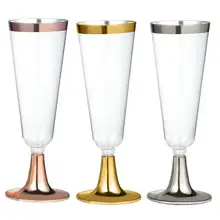 6 шт/лот 160 мл шампанского флейта одноразовые пластиковые красное вино стекло коктейльное стекло для напитков на вечеринку чашка Западная кухня чашка