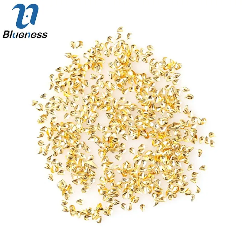 Blueness 1Box Fashion DIY Alloy Nail Art Accessories Gold Smooth Stud Tear Drop Design Charms 3D Nails Decoration Manicure | Красота и