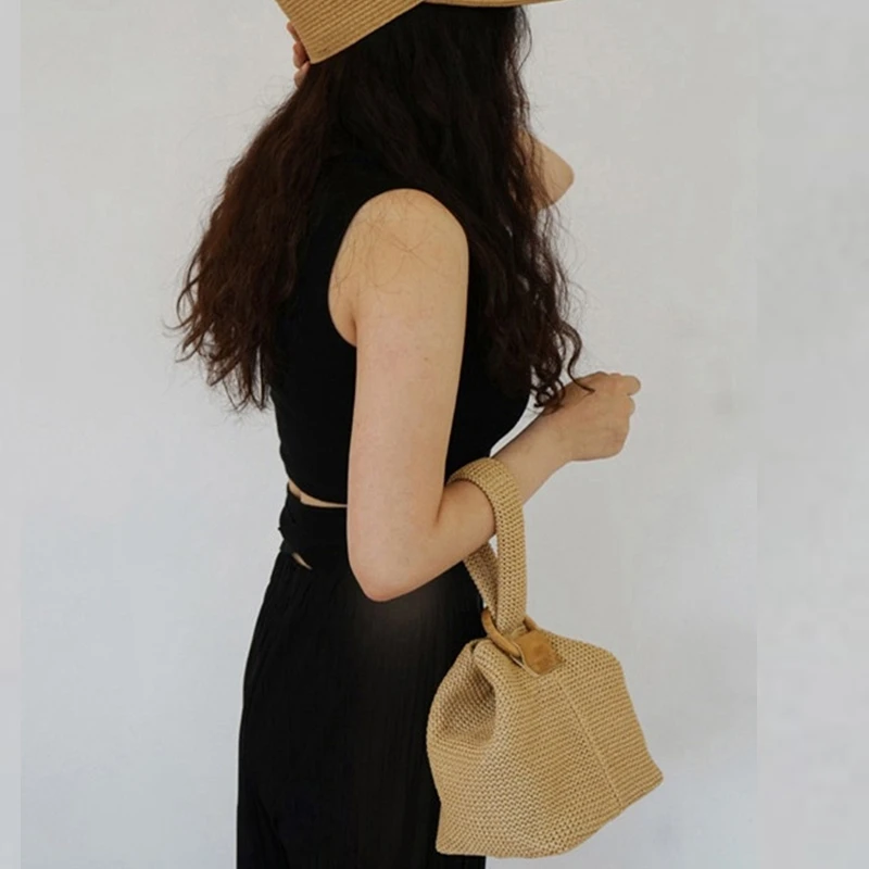 

Summer Women Handbag Fashion Straw Bags Ladies Beach Straw Bag Female Rattan Bag Small Bags For Women Rattan Handbags