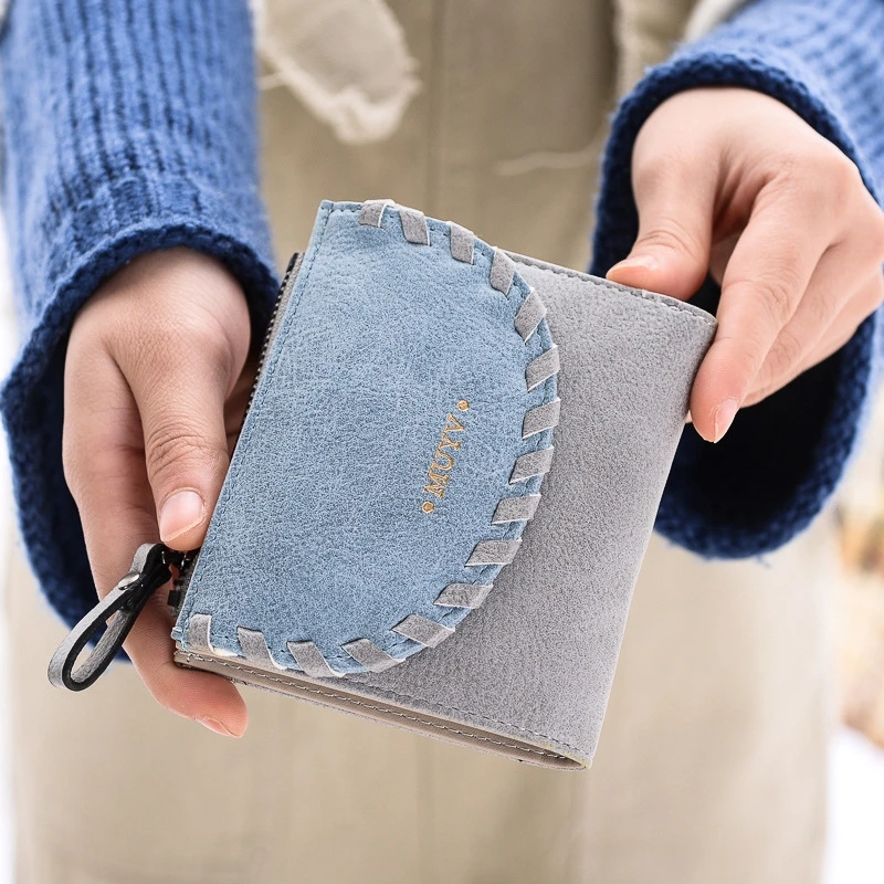 

2019 Korean Fashion Big Wallet Ladies Short Paragraph Ultra-Thin Card Bag Purse Wallet Tide