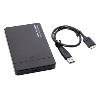 

Chenyang 2.5 Inch Sata 22pin 7+15 SSD to USB 3.0 External Hard Disk Enclosure for Laptop & PC & Macbook Black