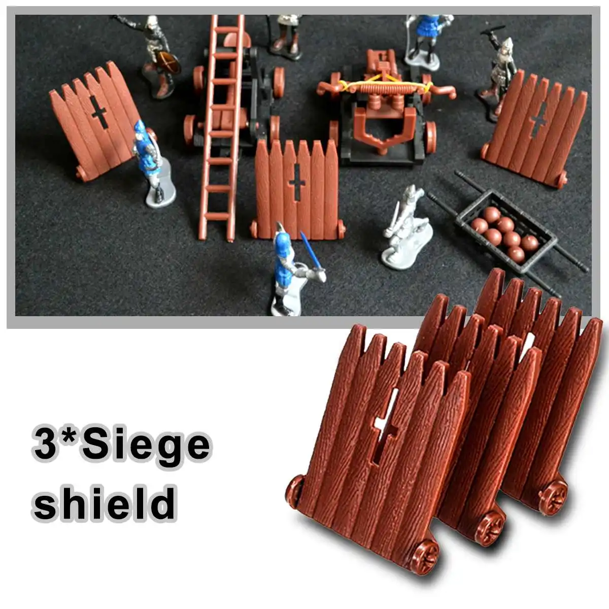  Mediaeval Castle Soldiers Model Assembled Building Block War Military s Plastics Figures Toy DIY To