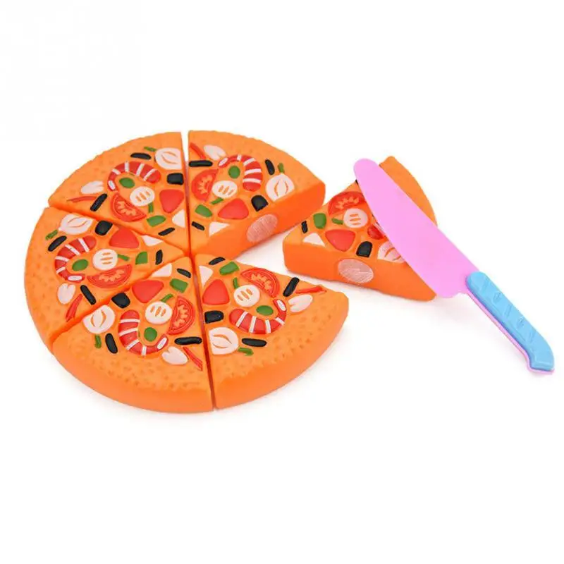 

NEW HOT SALES 16x2.5cm Food Pretend Play Cutting Pizza Toy Kids Kitchen Plastic Educational Baby