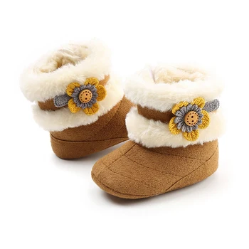 

Toddler Baby Boy Girl Winter Warm Slippers Boots Prewalker Slip on Shoes 0-28M