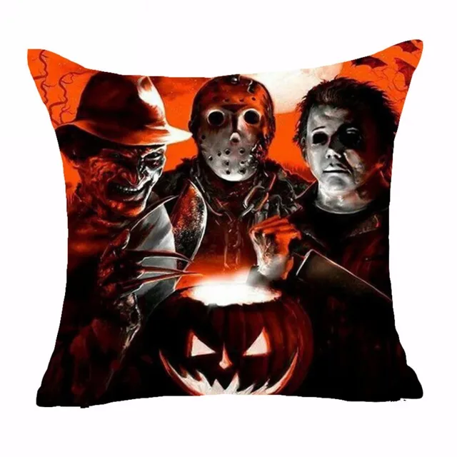 Horror Pattern Cushion Cover Throw Pillowcase Waist Pillowcase