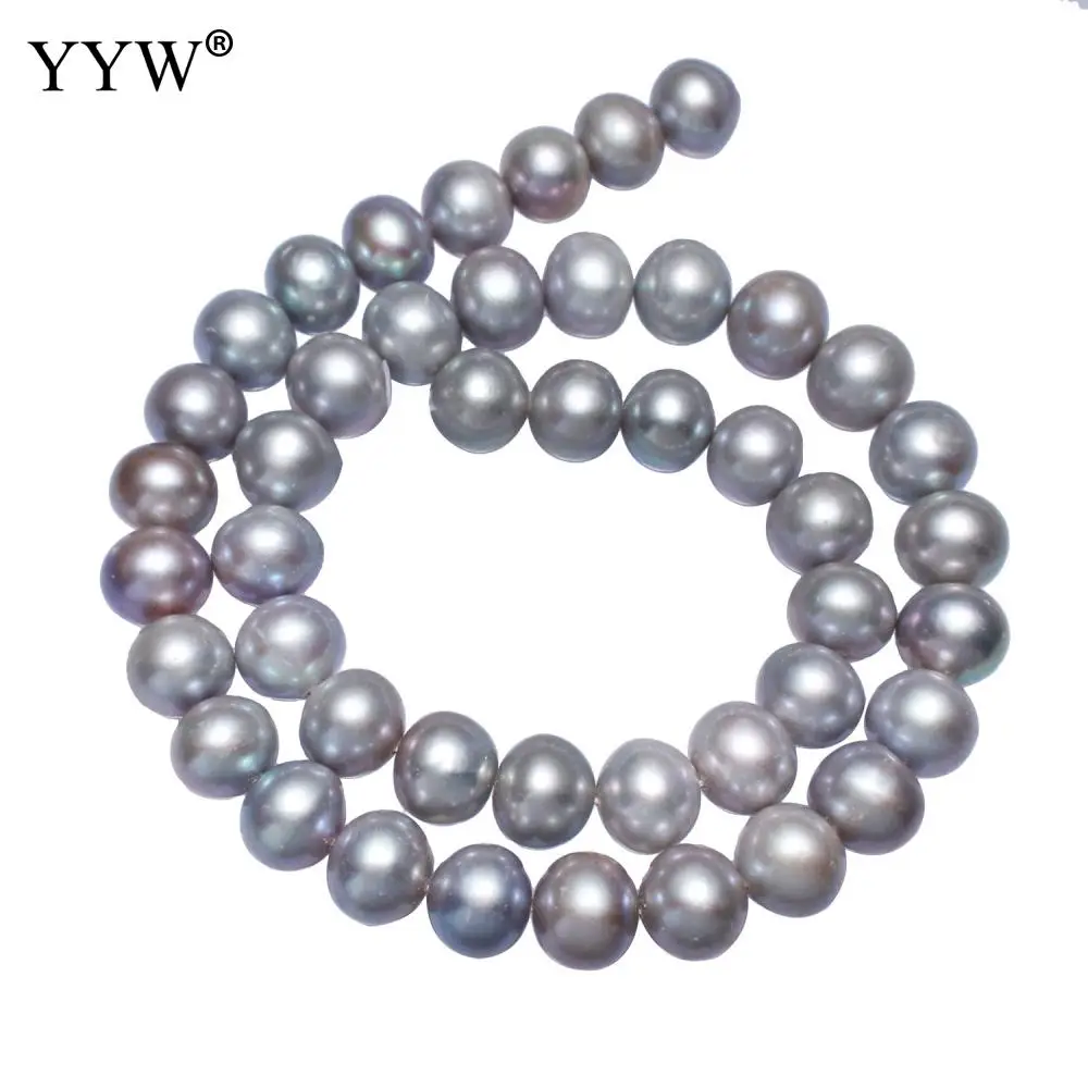 

Cultured Potato Freshwater Pearl Beads Grey 10-11mm Hole Approx 0.8mm Sold Per 15.7 Inch Strand
