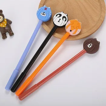 

Color Cartoon Wink Expression Gel Pen DIY Office Stationery School Supplies Smooth Writing Black And Blue Ink Pen 0.5mm 4PCS