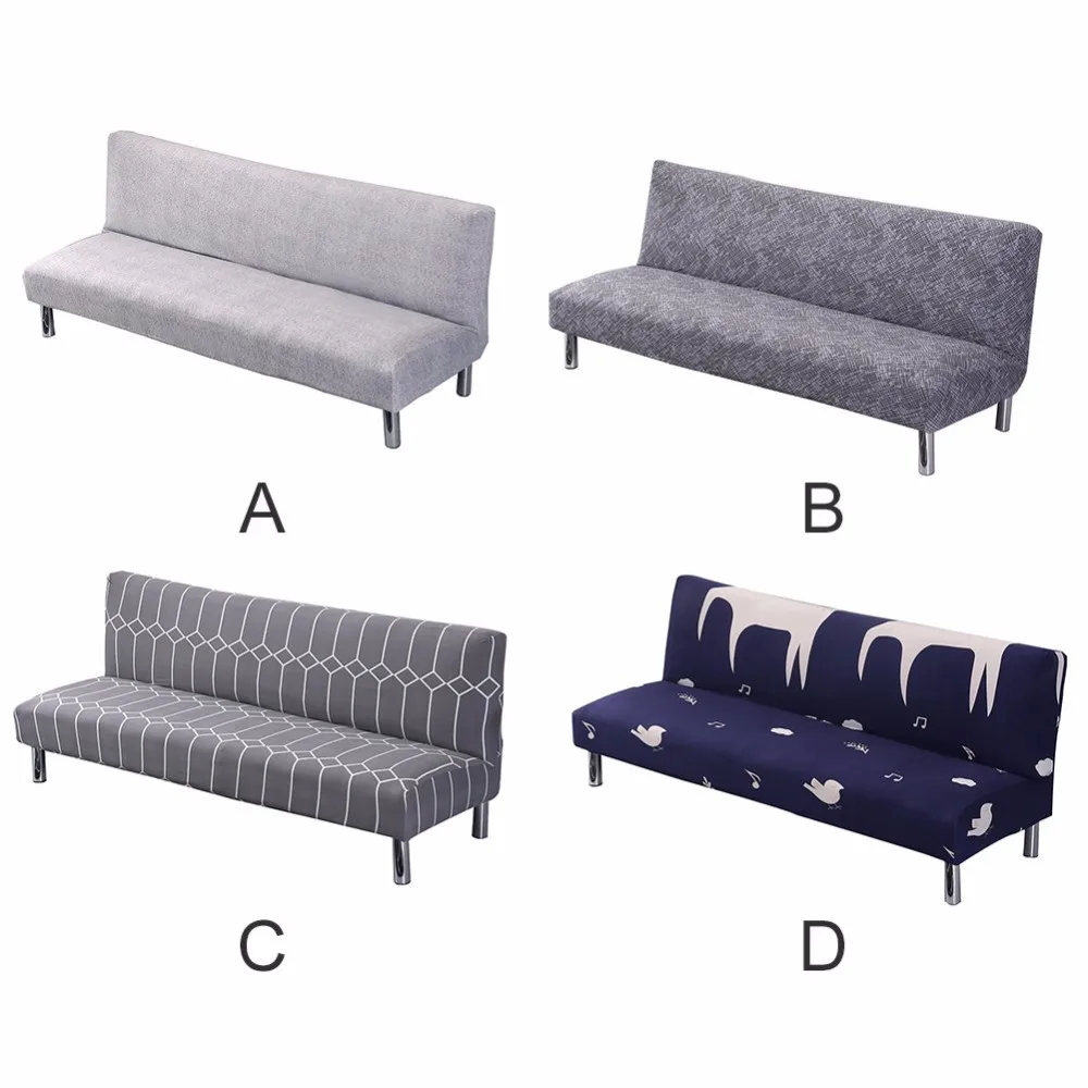 

Plaid Universal Anti-dirty Black Armless Couch Sofa Covers For Living Room Stretch Sofa Bed Covers Elastic Sofa Bed Slipcovers