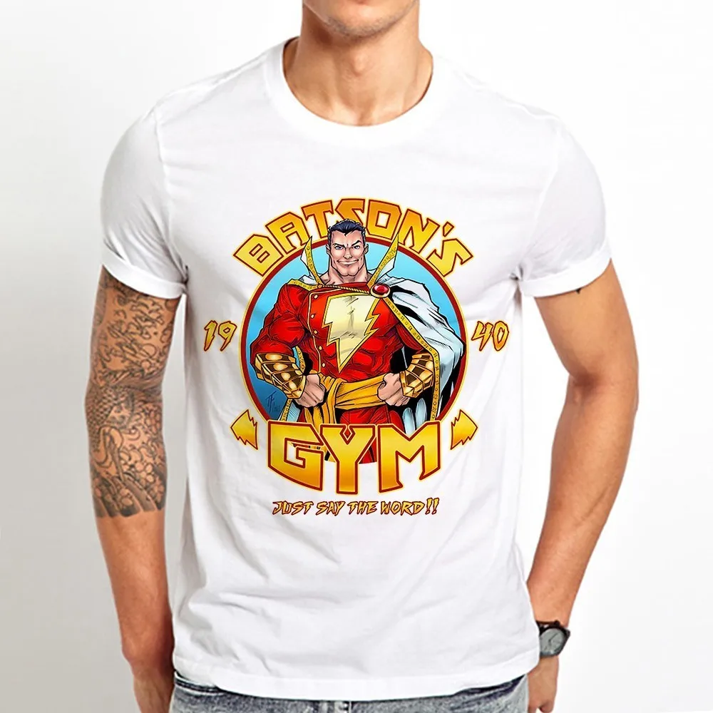 Забавная футболка superheros shazam с Билли бэтсоном для тренажерного зала Новинка лета