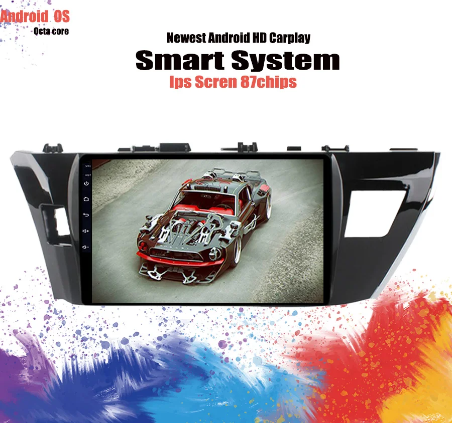 2 din Carplay Android 10,0 автомобильный dvd-плеер gps для Toyota Corolla 20137 10,1 ''автомобильный стерео радио магнитофон