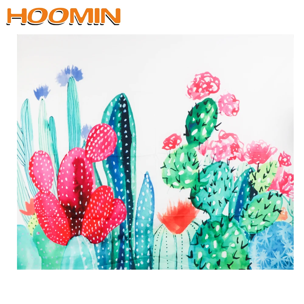 HOOMIN стене висит ткань 130x150 см стены гобелены для гостиная спальня пляж шаль лес ёлки растения серии