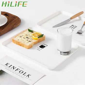 

Food Storage Organizer Plate For Tea Breakfast Bread Dessert Food Dish Serving Tray Snack Plate Dining Room Accessories