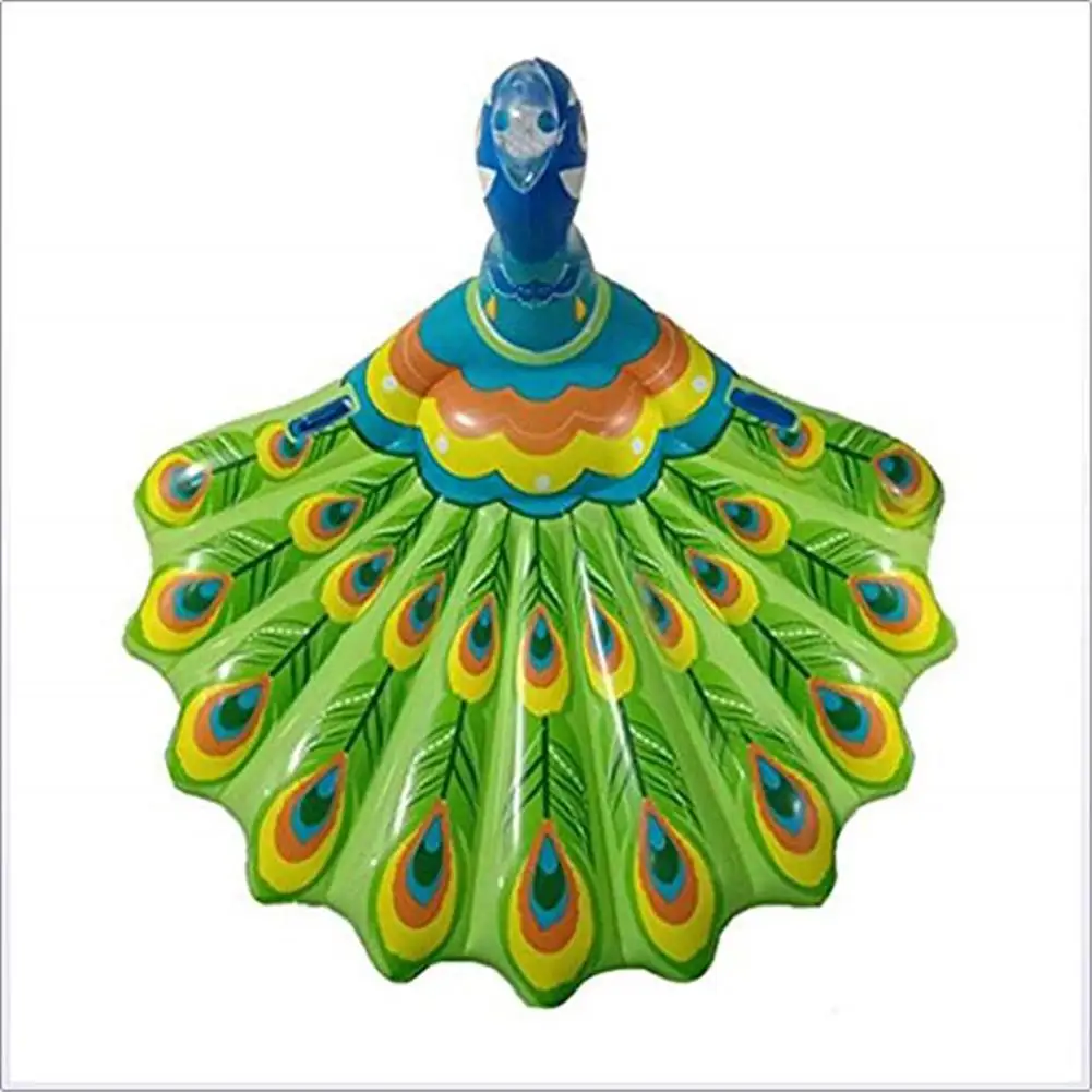 Large Inflatable Peacock Shape Life Buoy Swimming Ring Floating Bed for Adults
