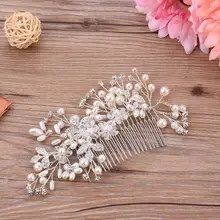 MISS M невесты, жемчужный гребень для волос, аксессуары, стразы из серебряного сплава, лист, диск, украшение для волос, принадлежности для украшения свадебной вечеринки